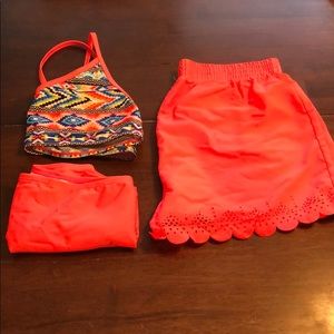 Girls’ Xhilaration 3 piece swim set
